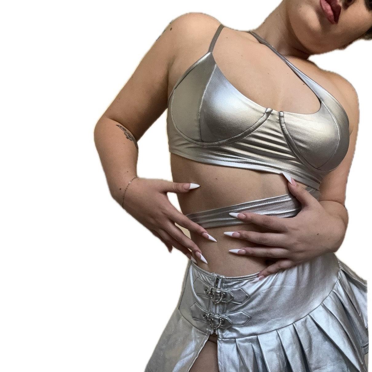 Silver Set (enagua+top)