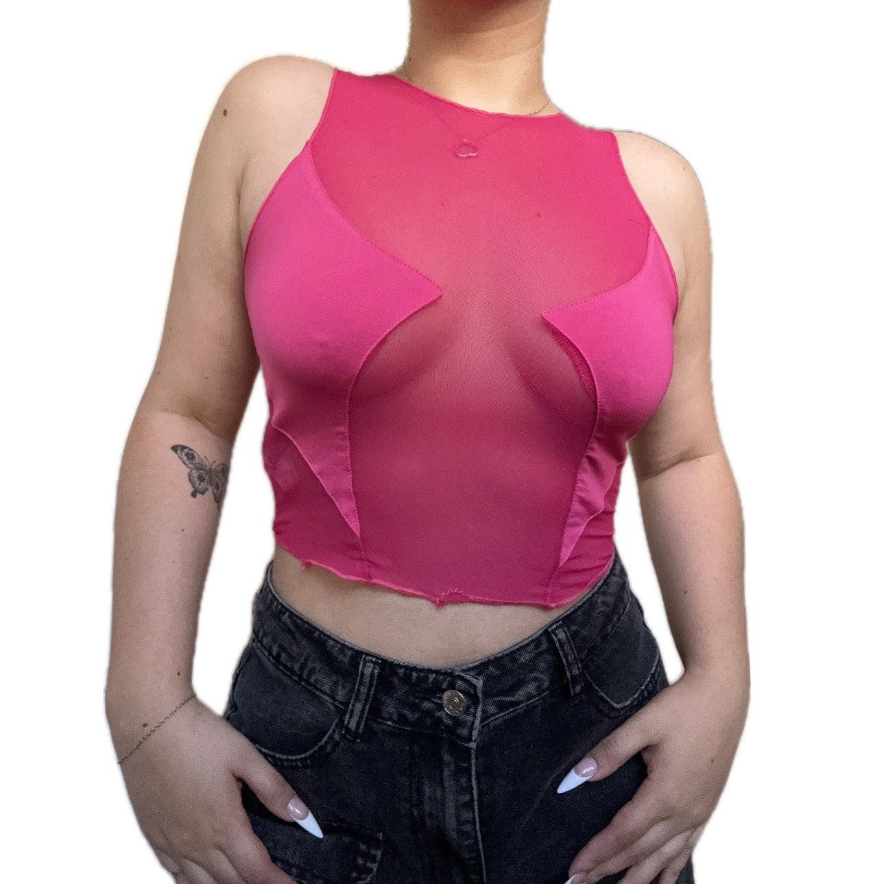 Pink Mesh Tank