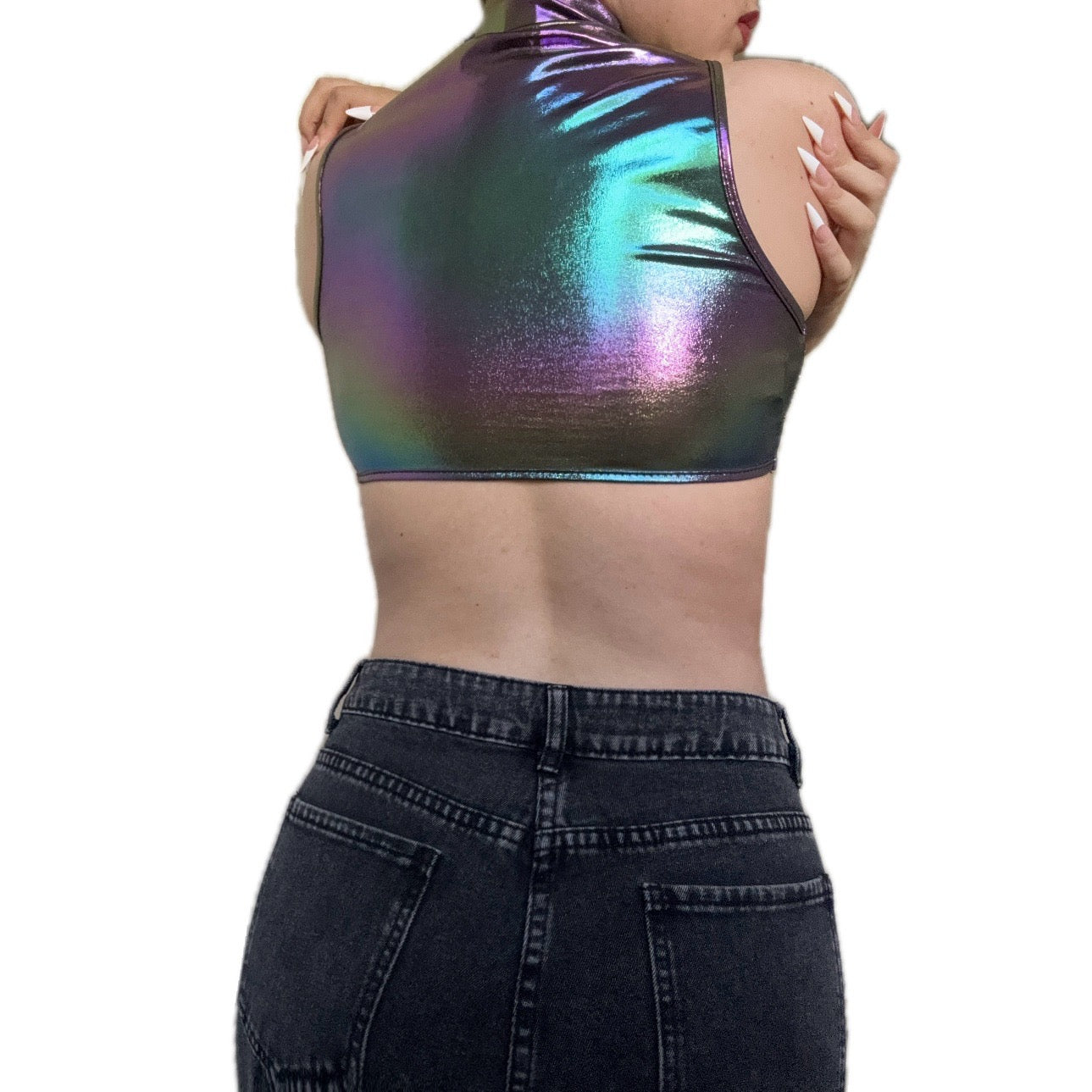 Holographic Crop Top
