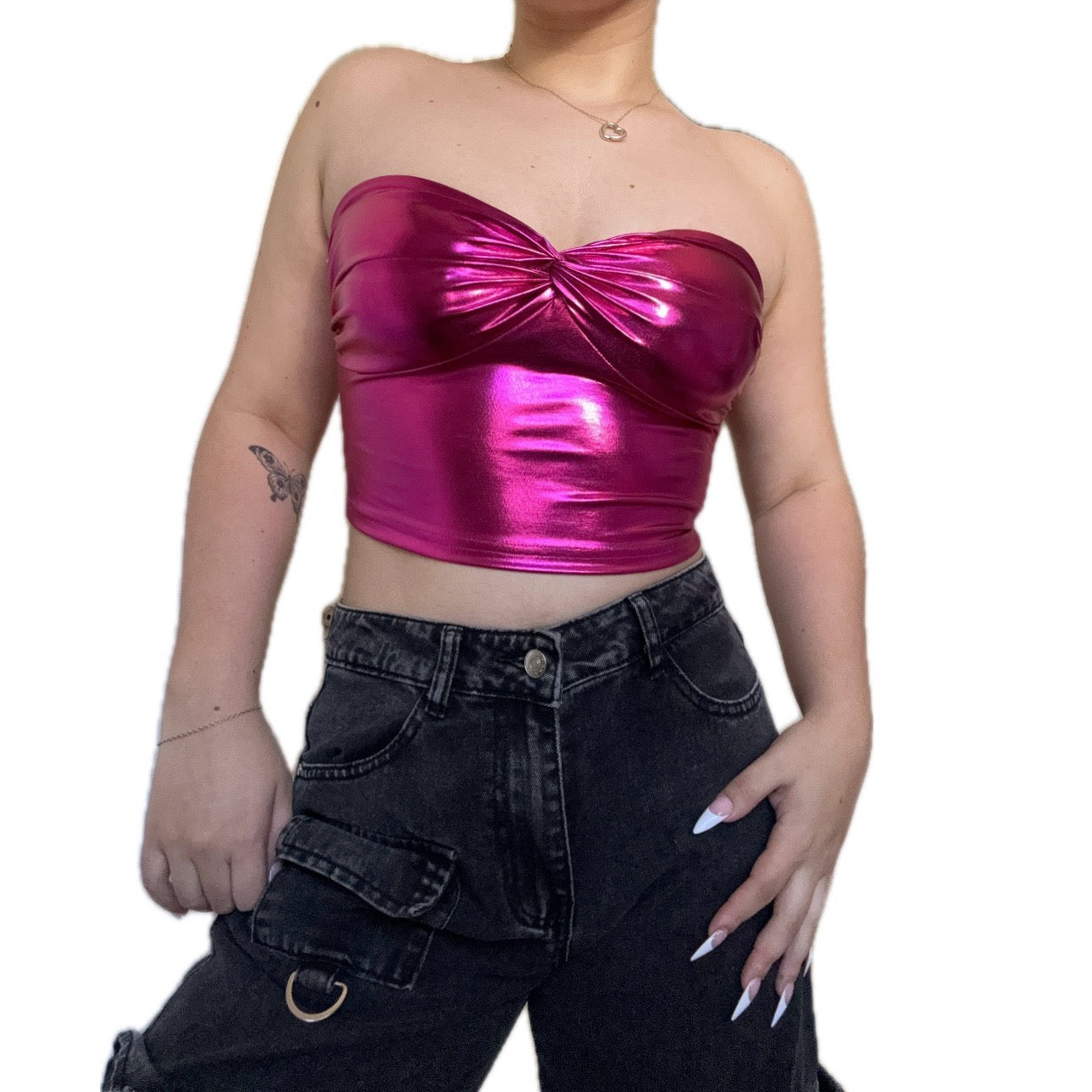 Pink Metalic Top