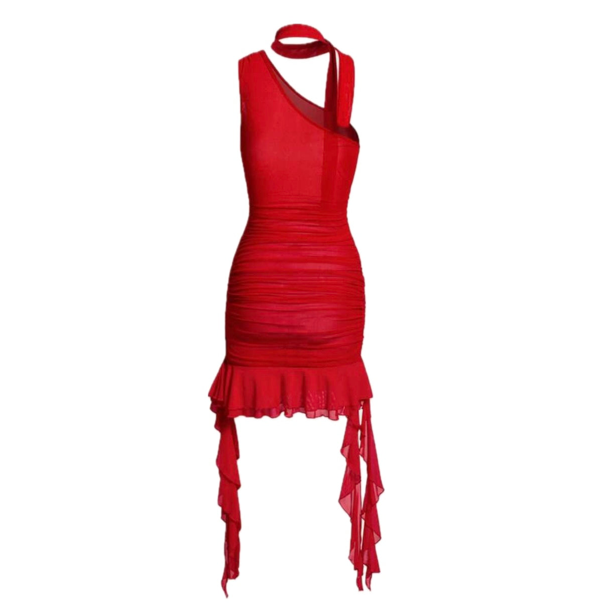 Red Mesh Dress