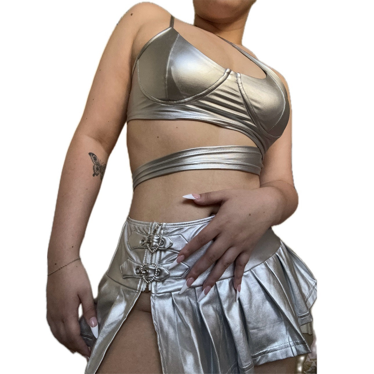 Silver Set (enagua+top)