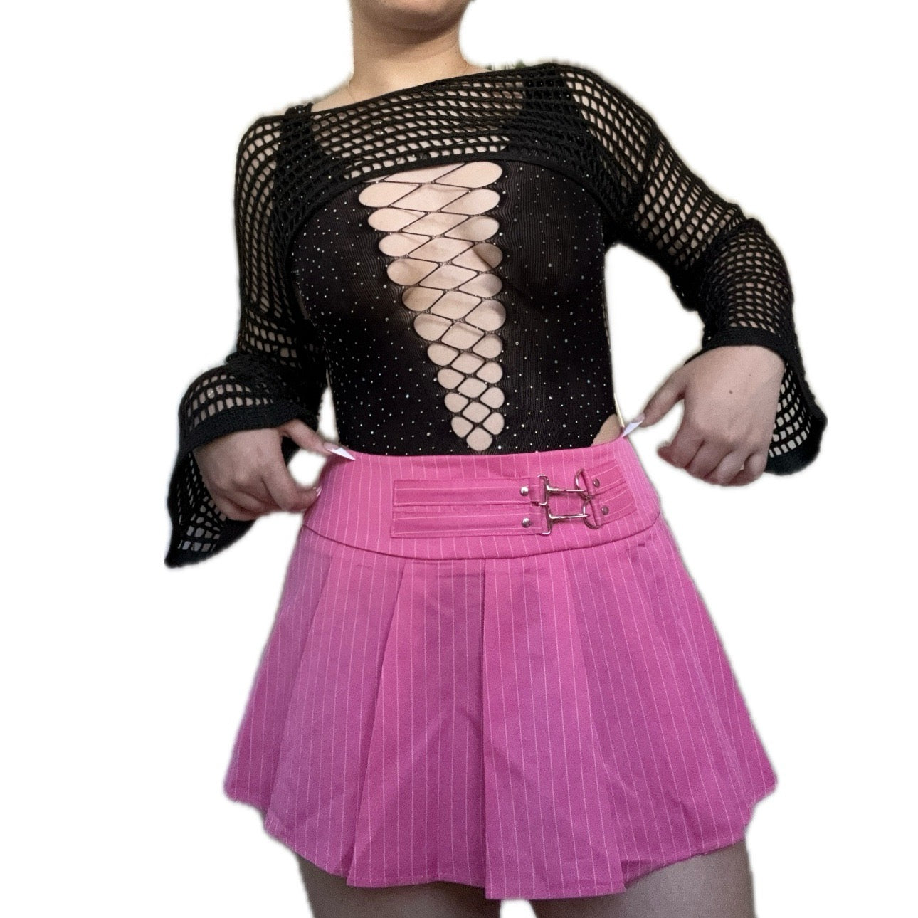 Sleeveless Mesh Sparkly Top