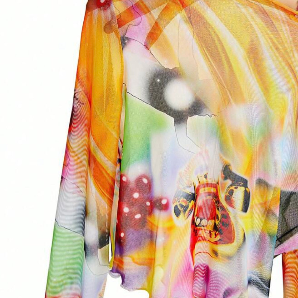 Dopamine Graphic Mesh Set (Top+Skirt)