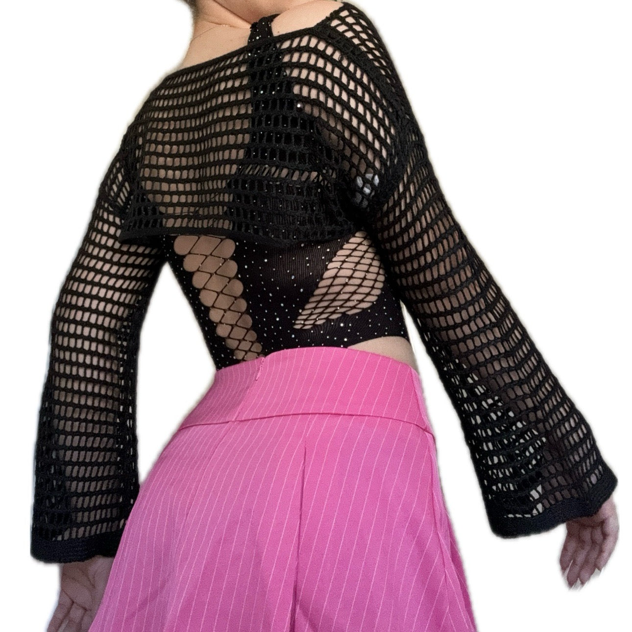 Sleeveless Mesh Sparkly Top