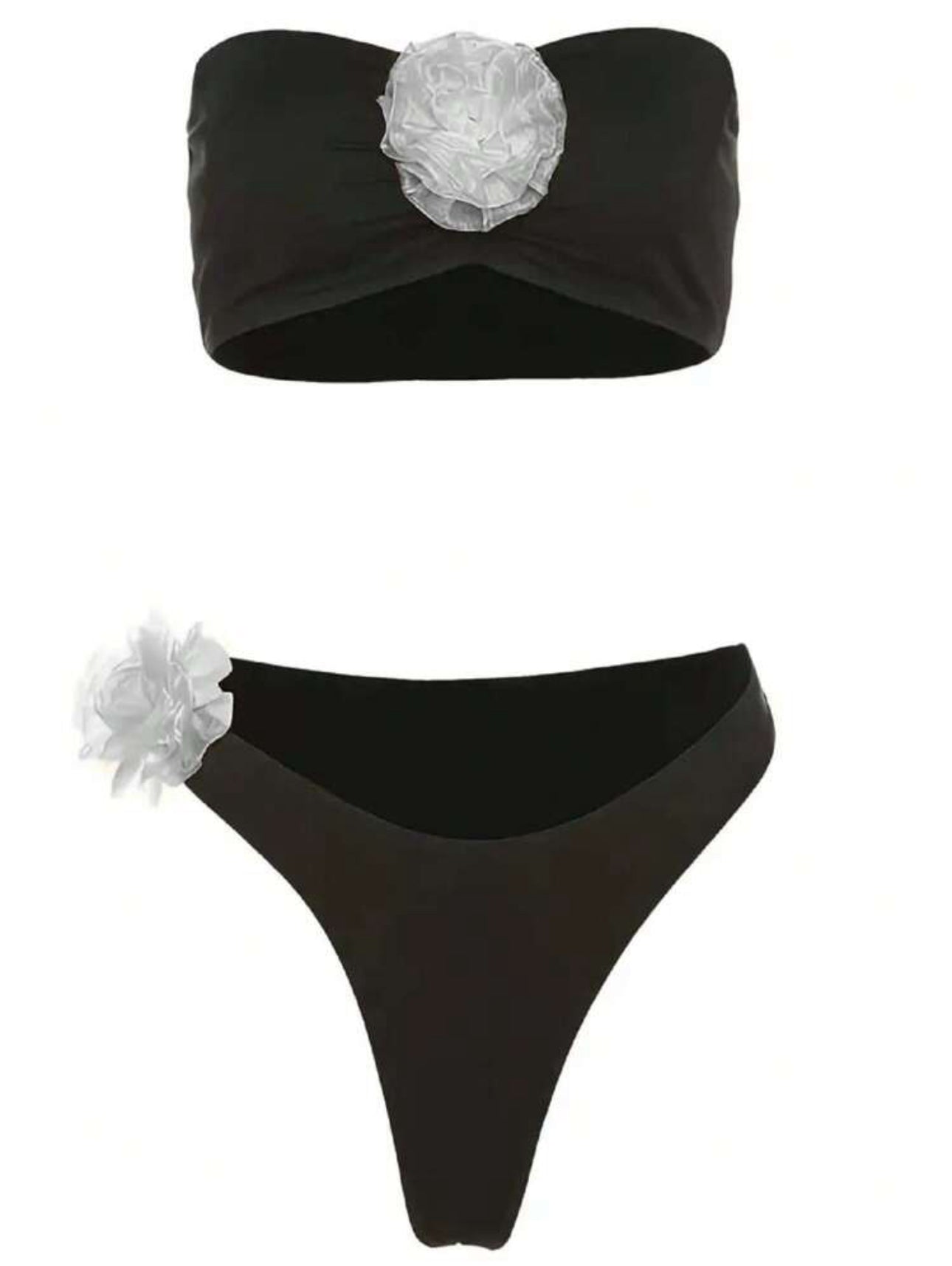 Black Flower Bikini