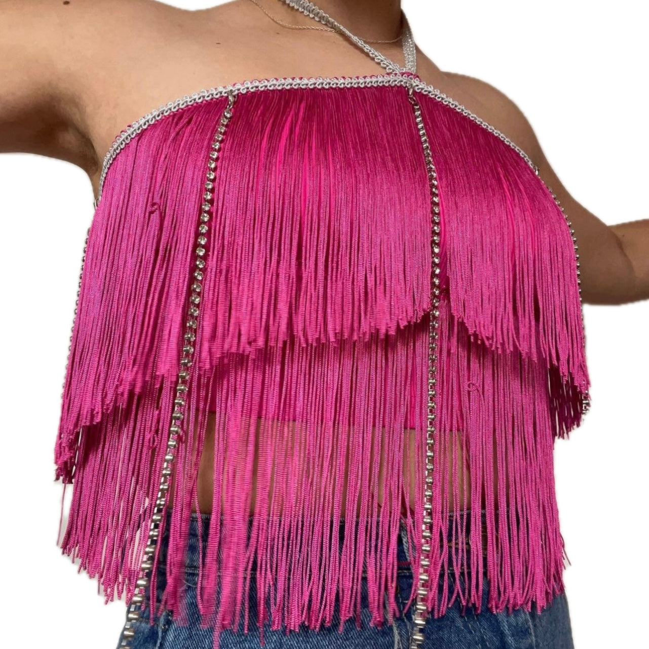 Fringe Rhinestones Top