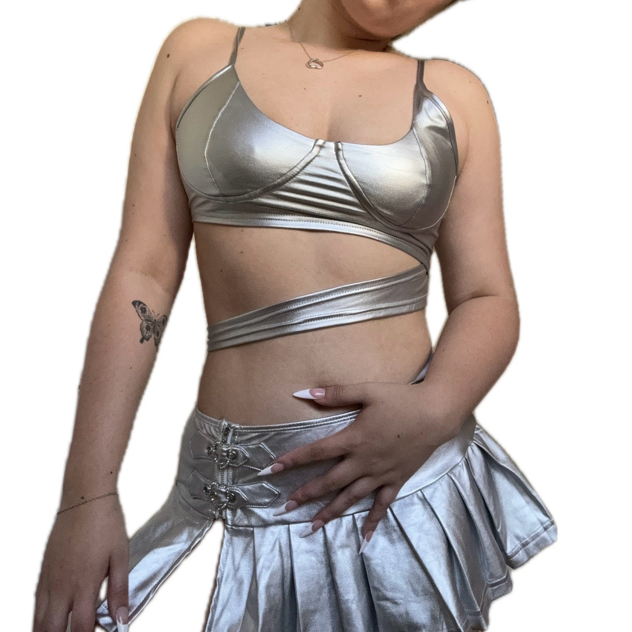 Silver Set (enagua+top)