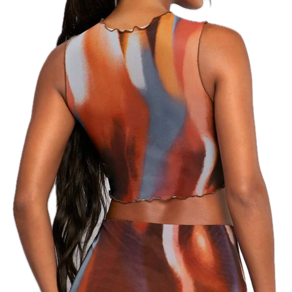 Mesh Earth Tones Top
