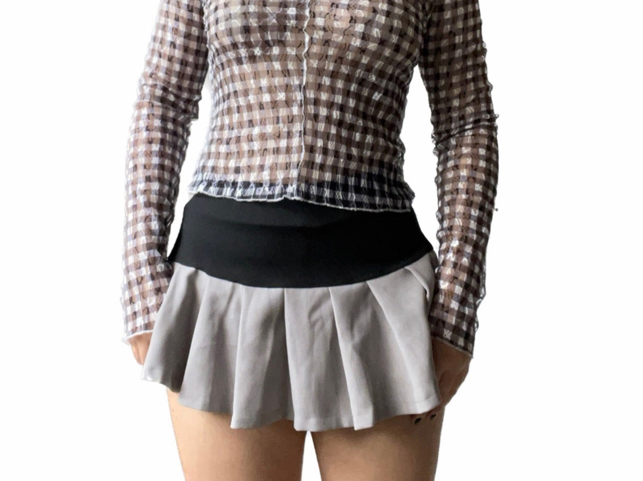 Grey Pleaded Skirt