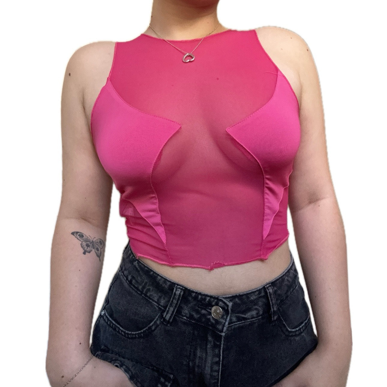 Pink Mesh Tank