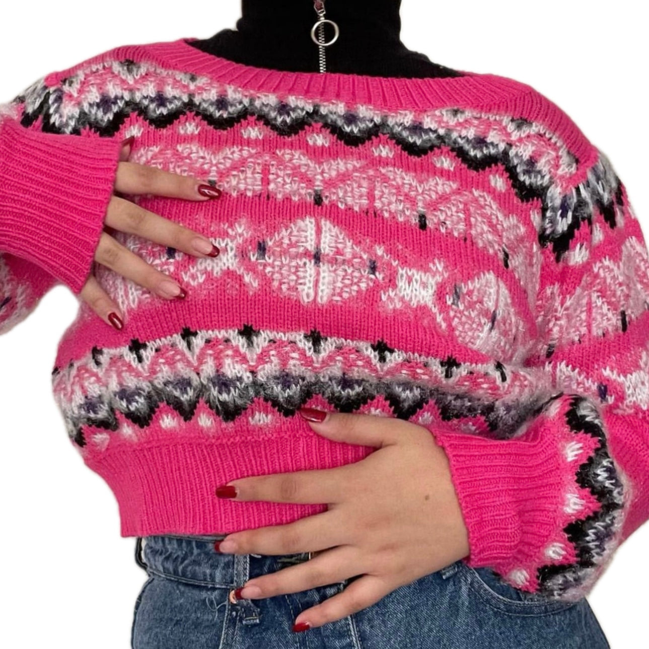 Pink Fluffy Sweater