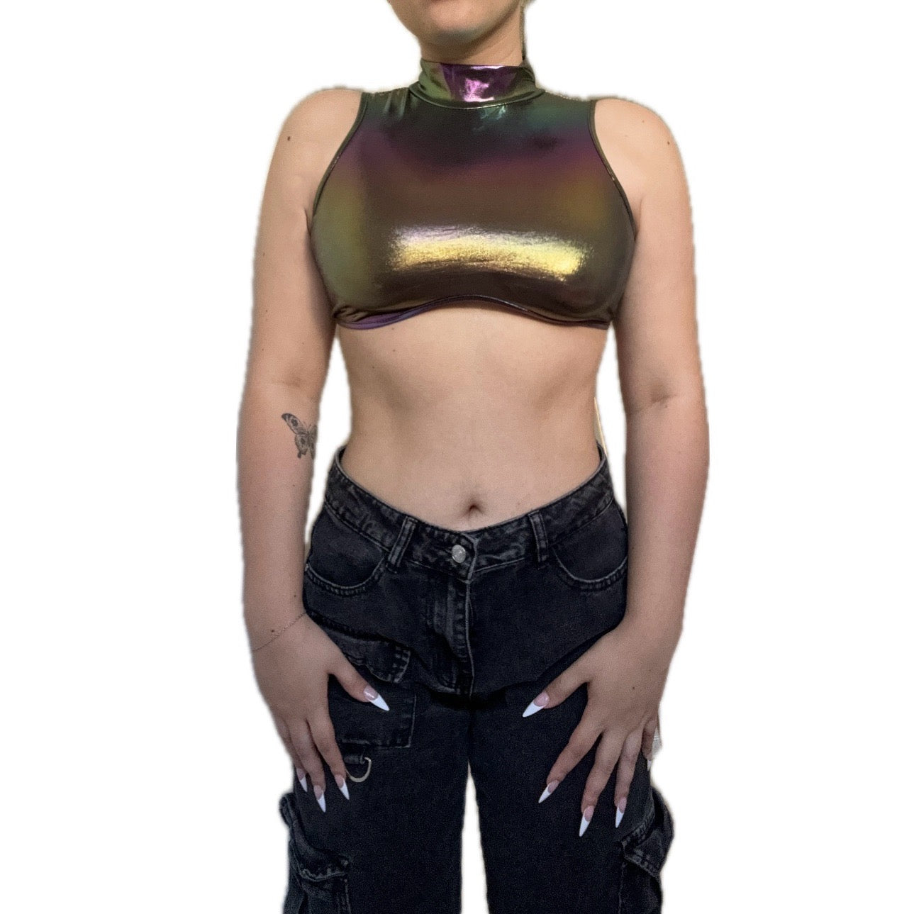 Holographic Crop Top