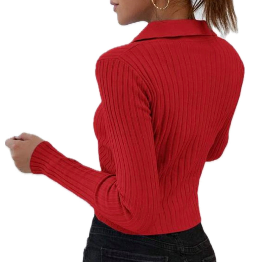 Red Zíper Sweater
