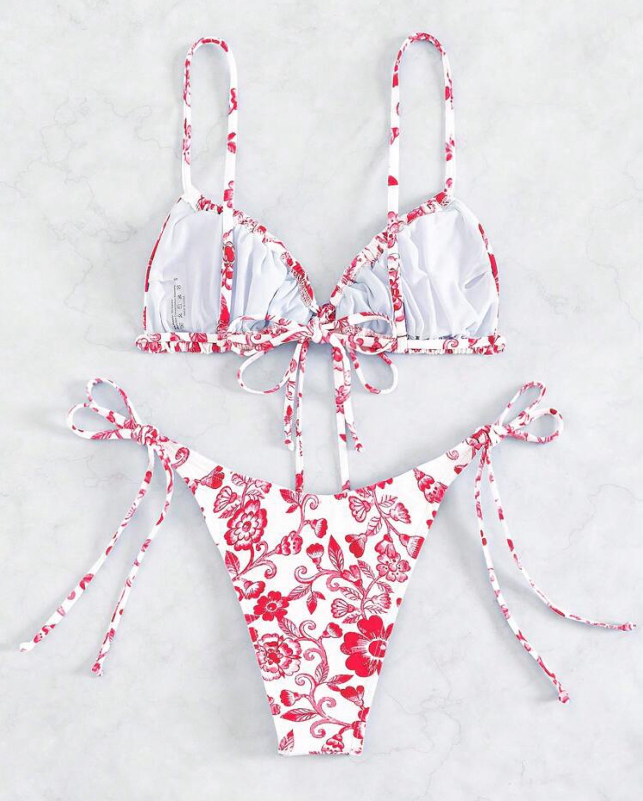 Red Flower Bikini