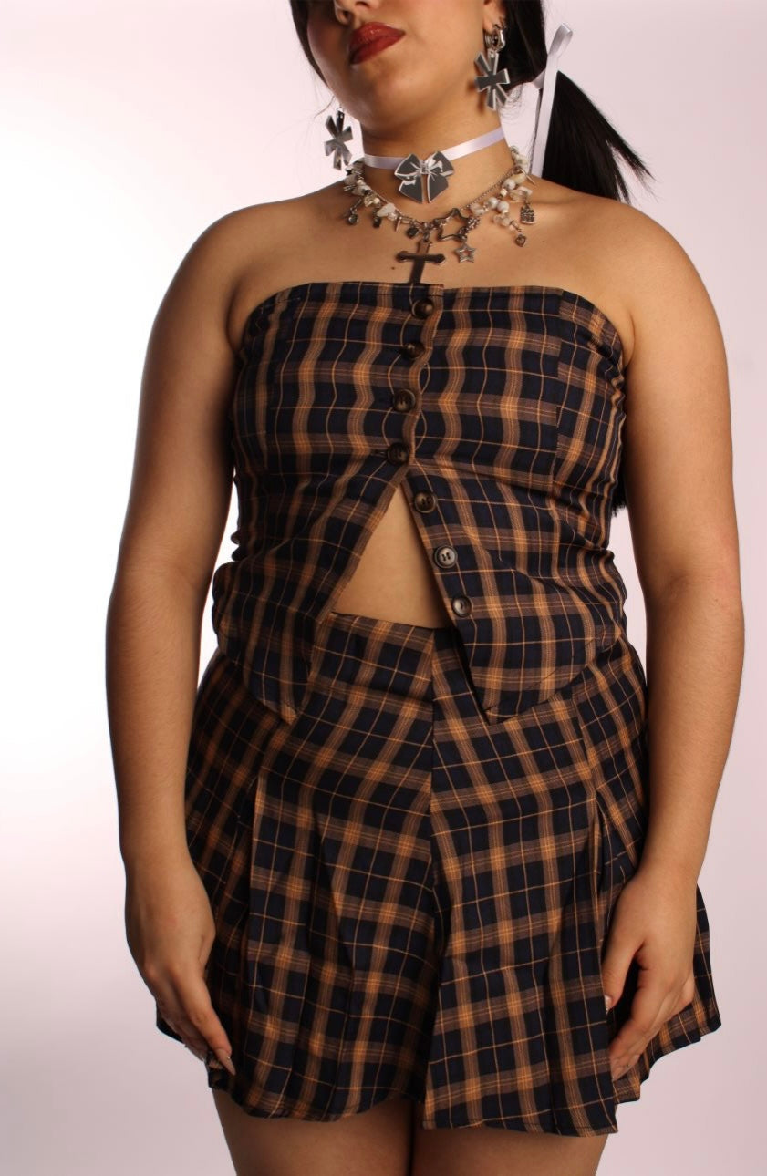 Plaid Navy Set
