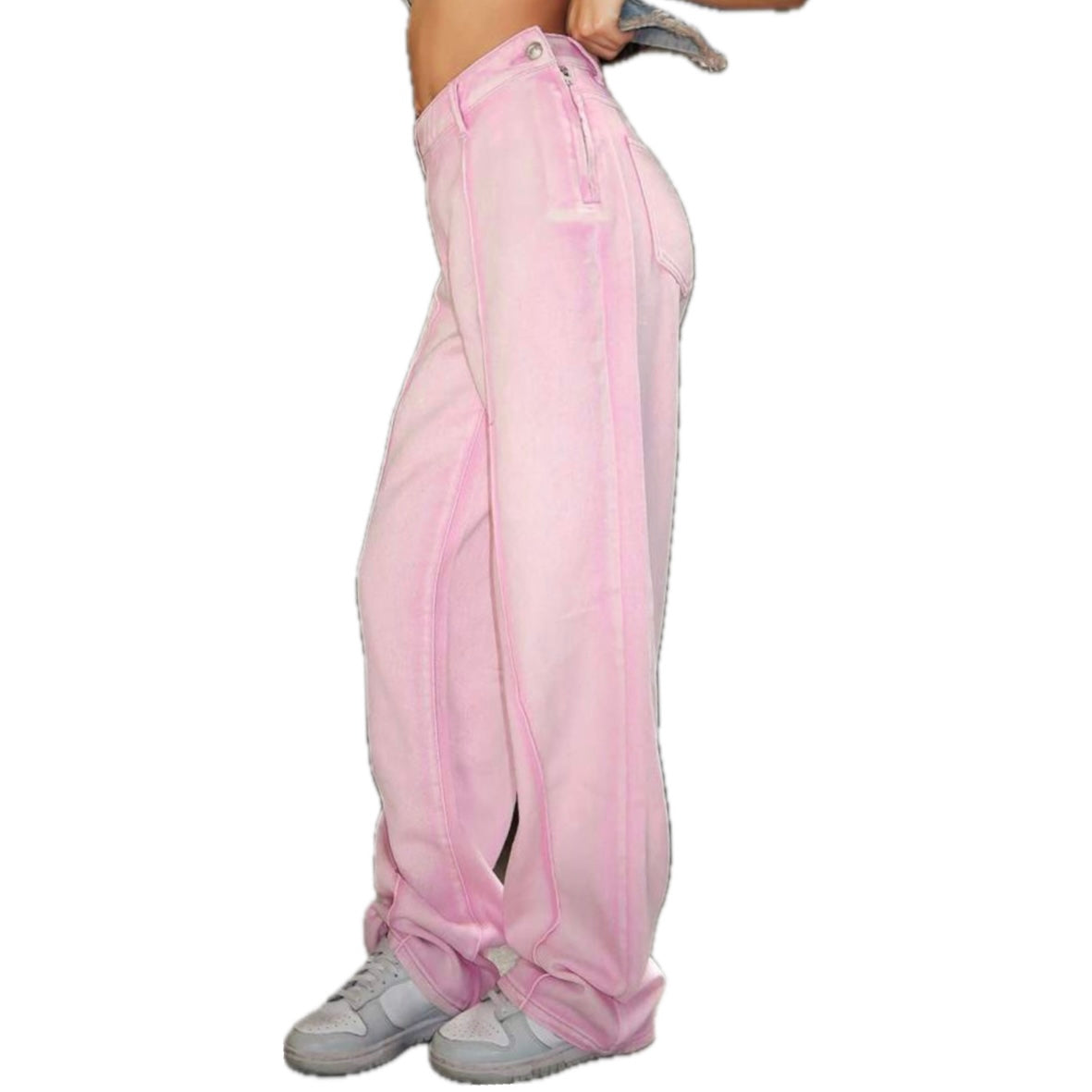 Pink Straight Jeans