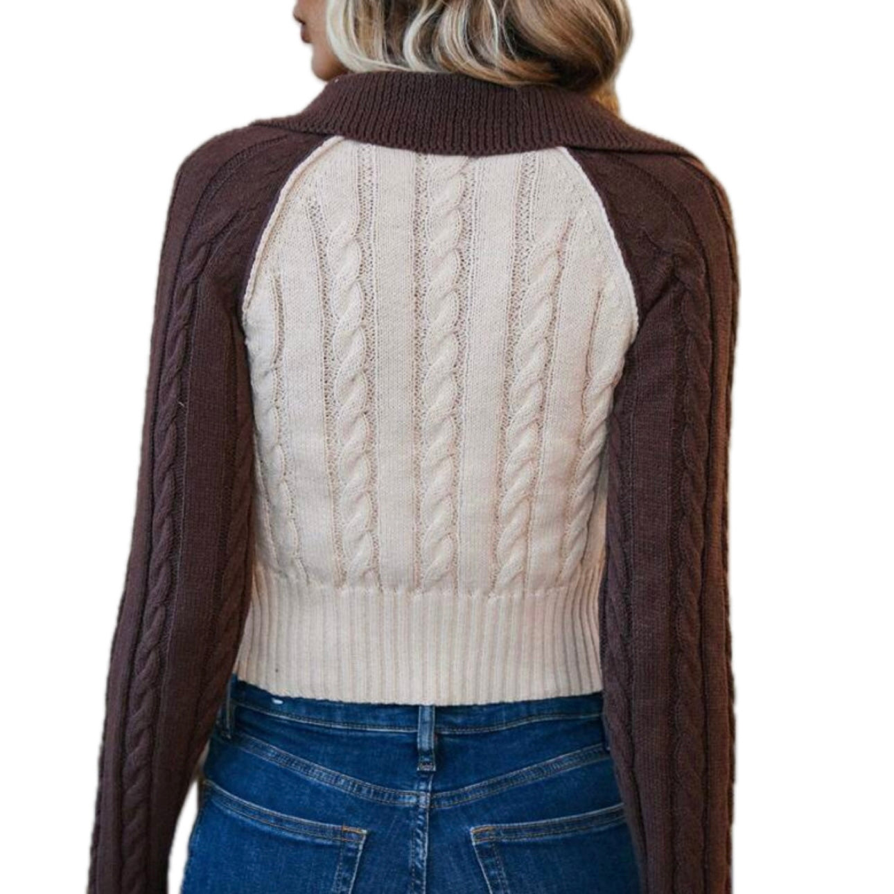 Caramel Zipper Sweater