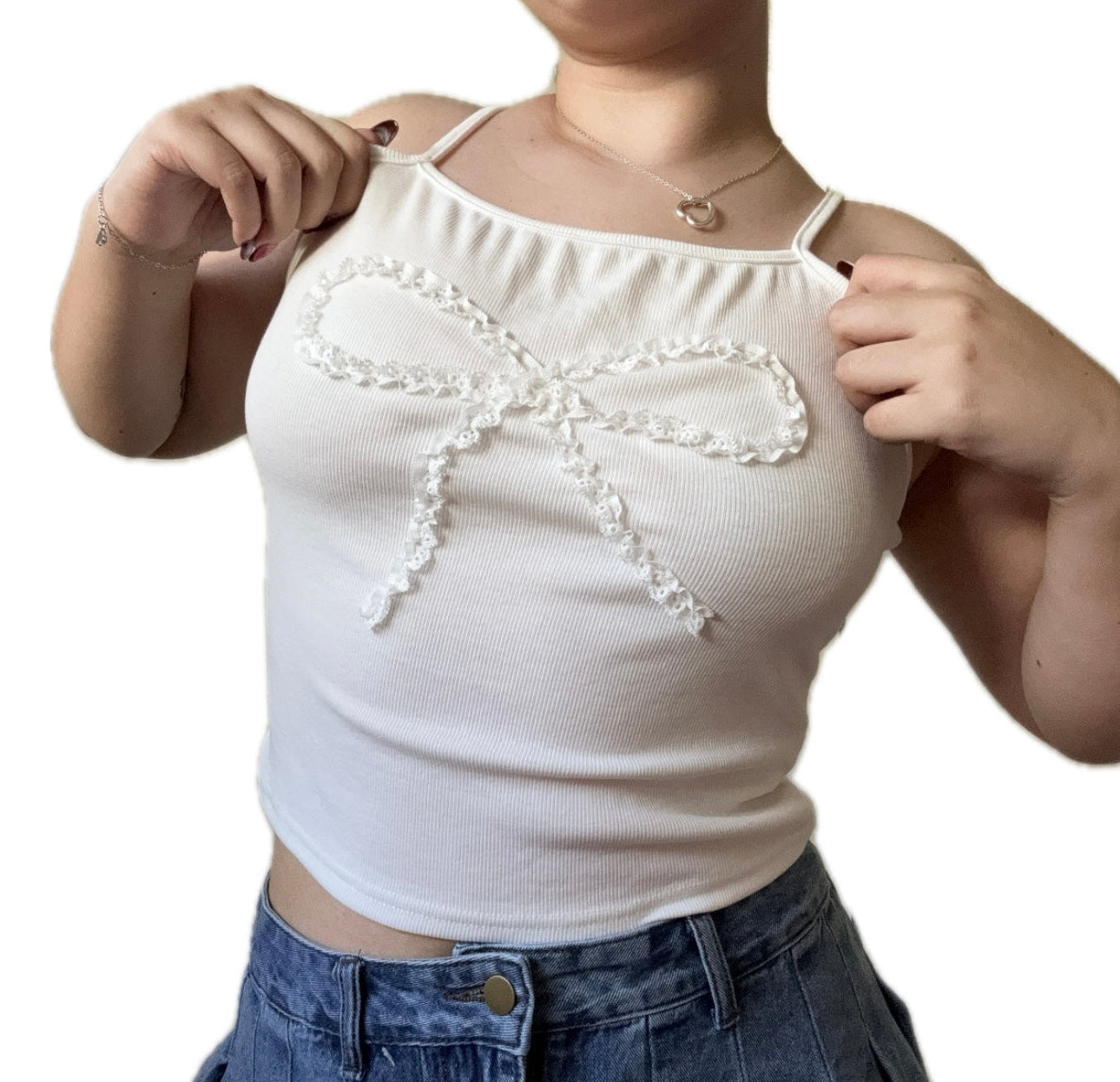 White Bow Cami