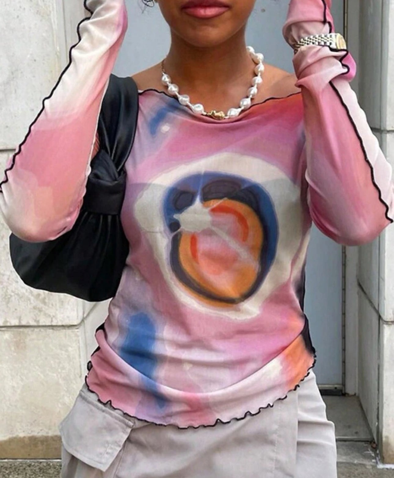 MESH Graphic Top