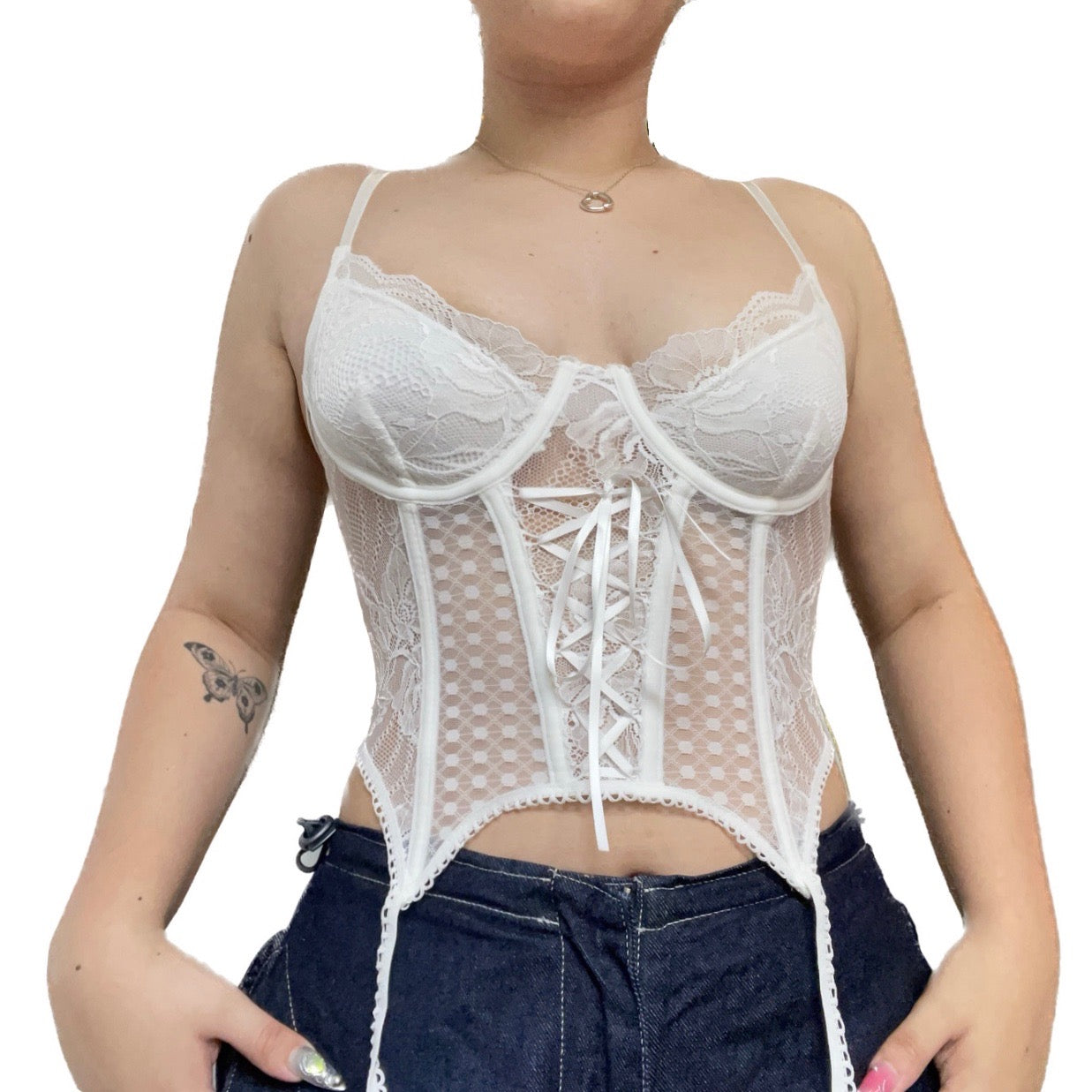 Cropped Corset Lace Top