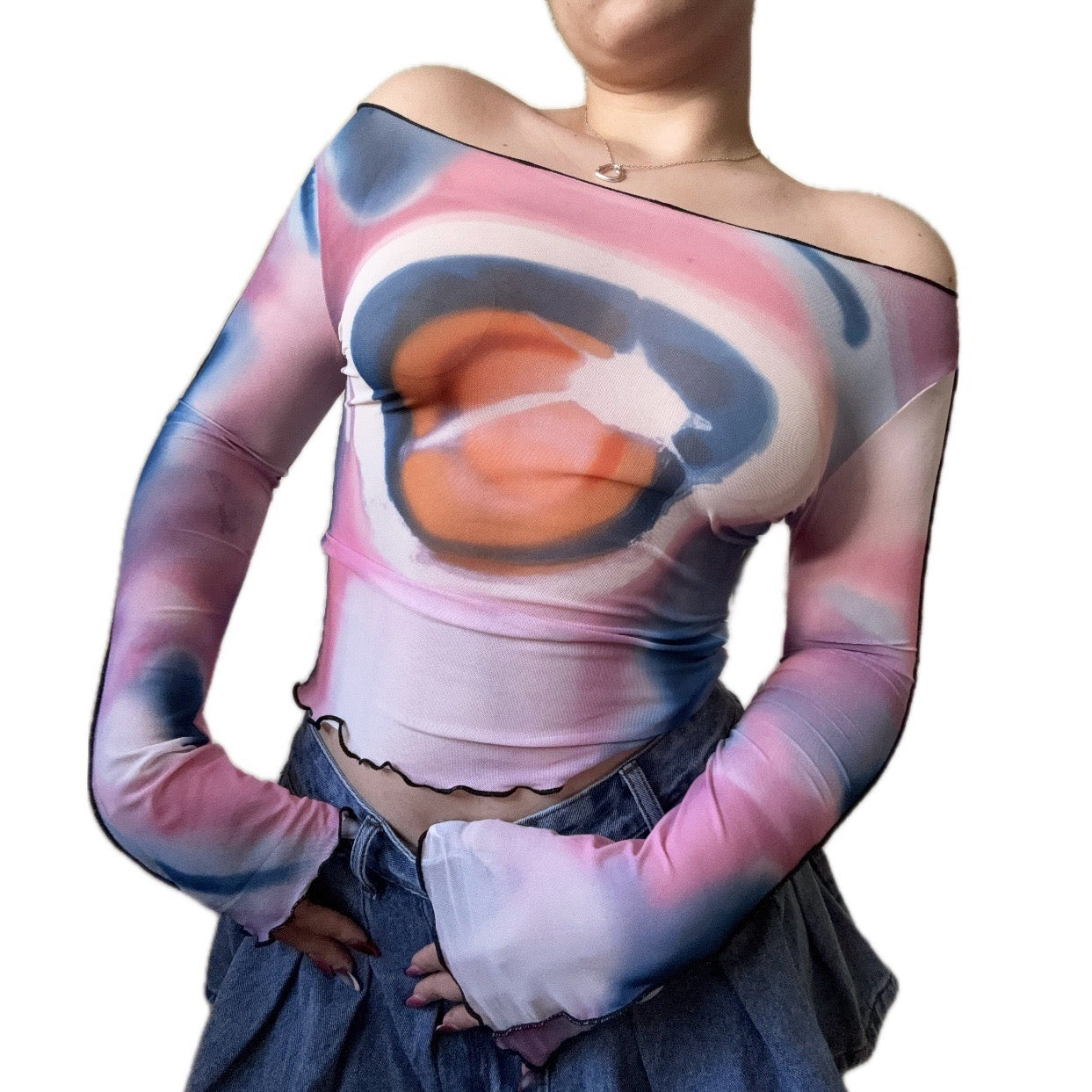 MESH Graphic Top