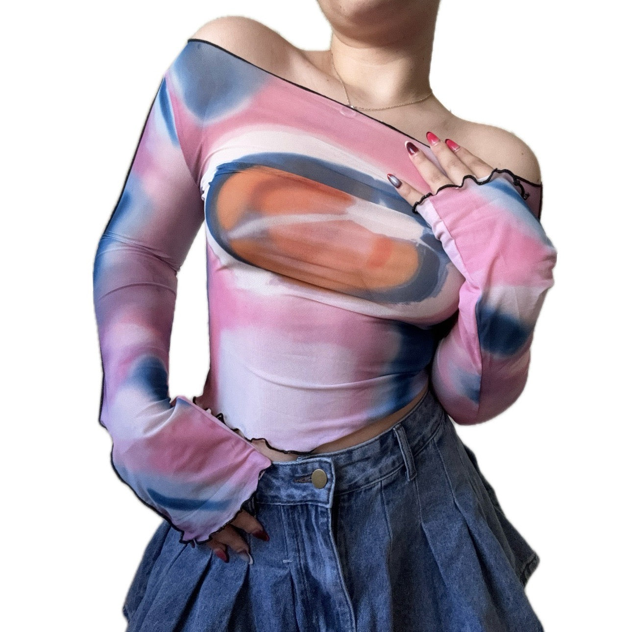 MESH Graphic Top