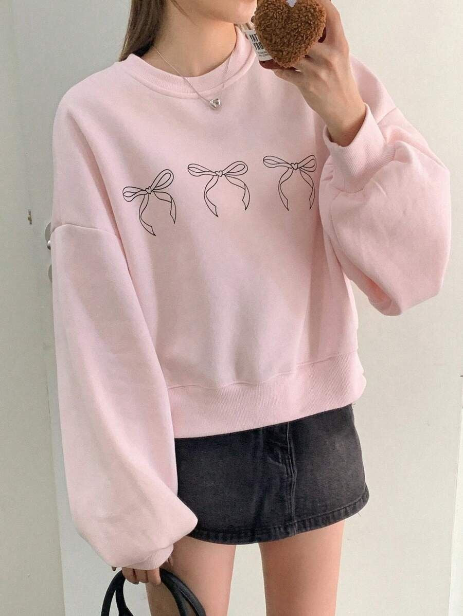 Bow Print Sweater