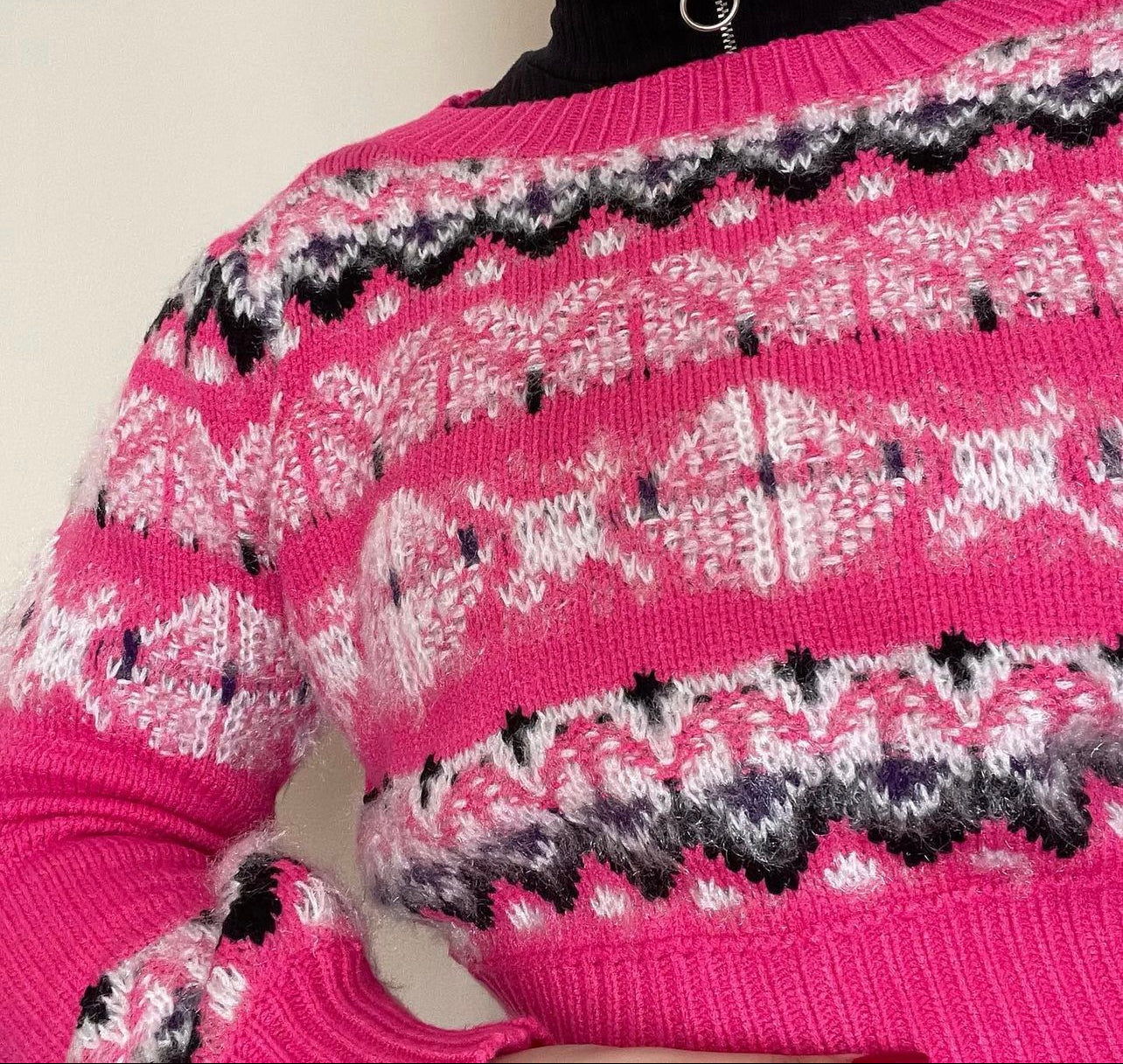 Pink Fluffy Sweater