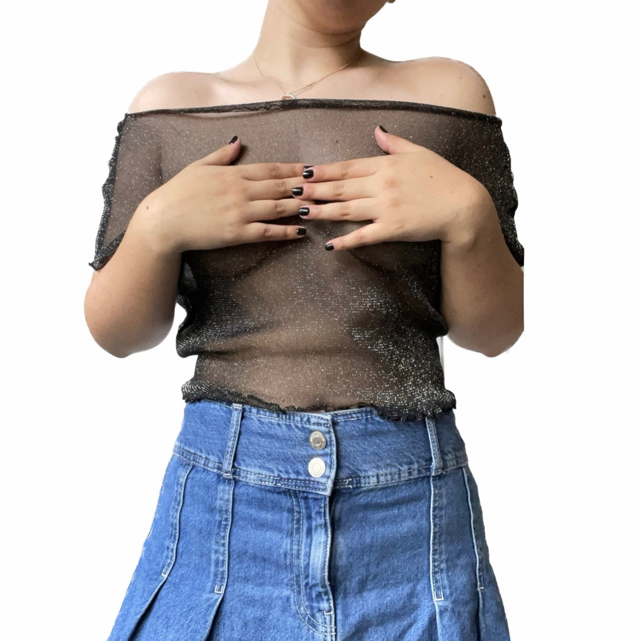 Mesh Sparkly Tee