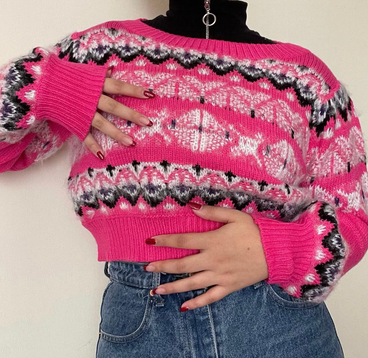 Pink Fluffy Sweater