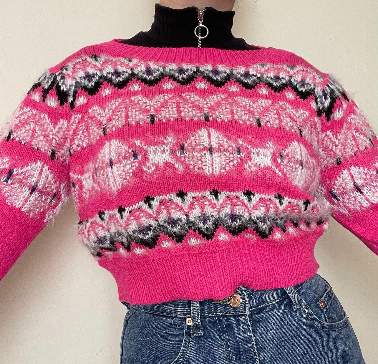 Pink Fluffy Sweater