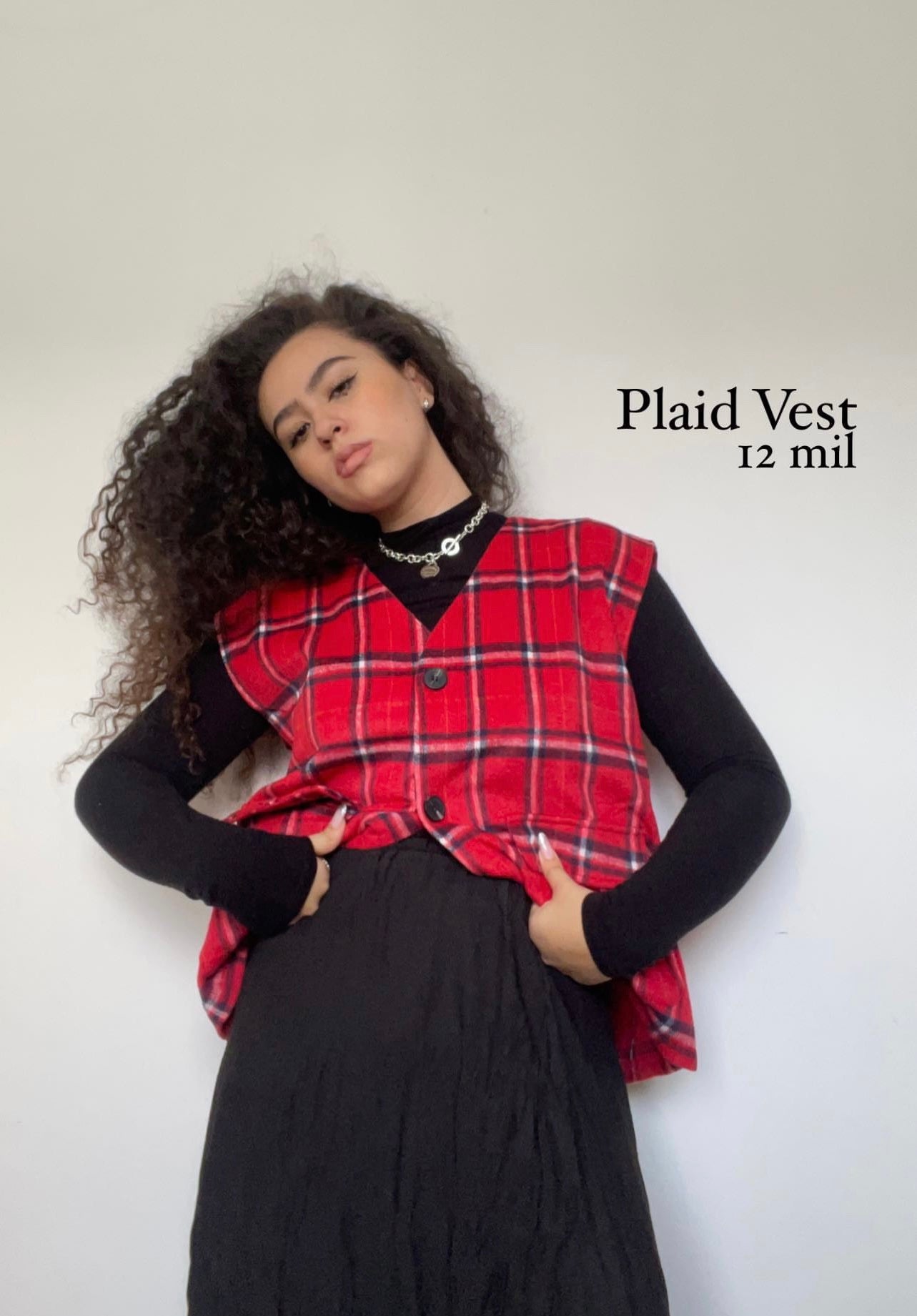 Plaid Oversize Vest