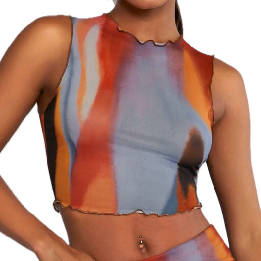 Mesh Earth Tones Top