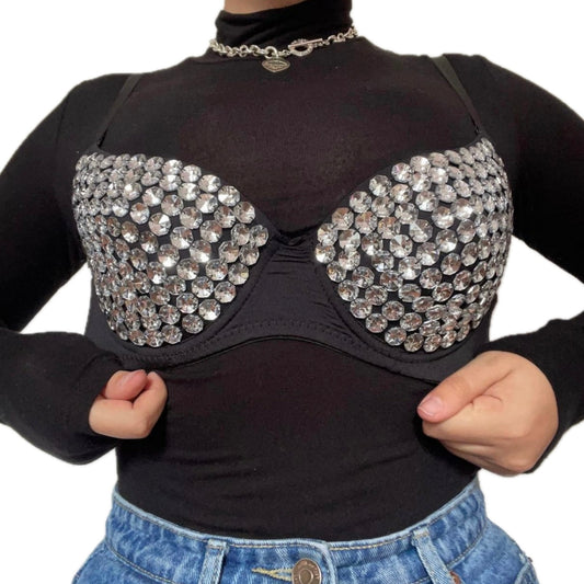 Rhinestones Bra Top
