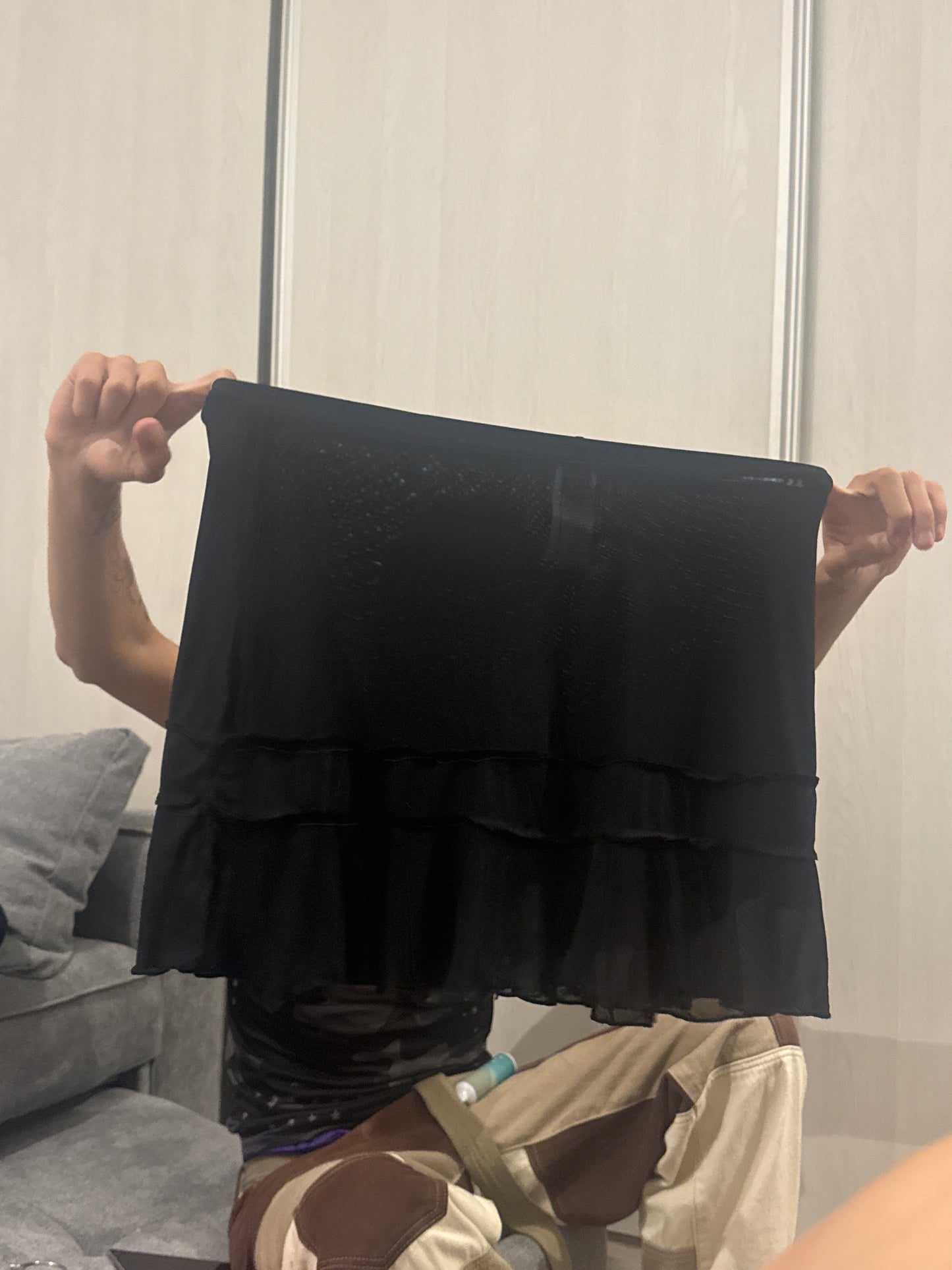 Mesh black skirt