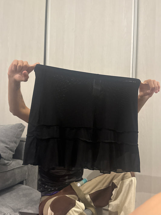 Mesh black skirt