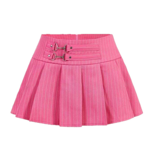 Pink Plaid Skirt