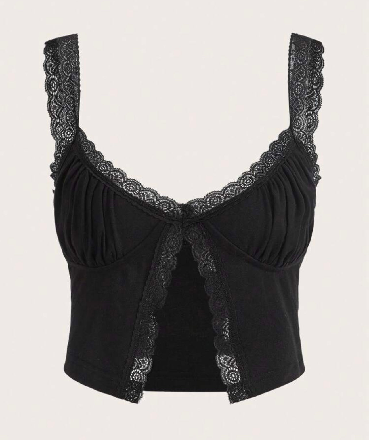Lace Black Crop Top