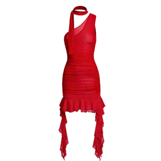Red Mesh Dress