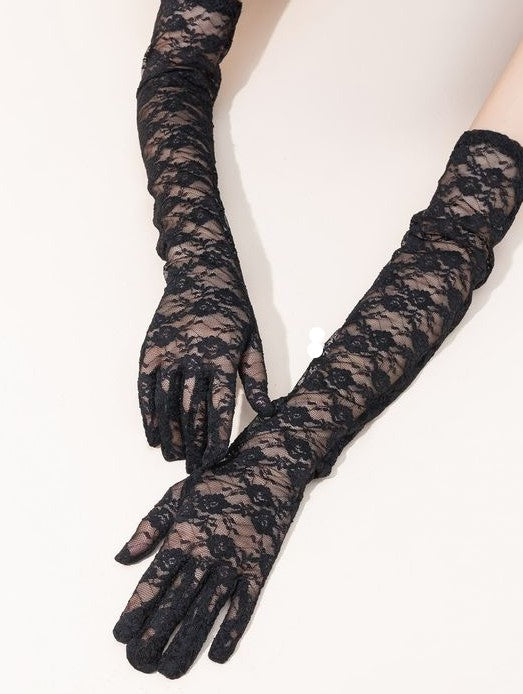 Lace Guantes Negros