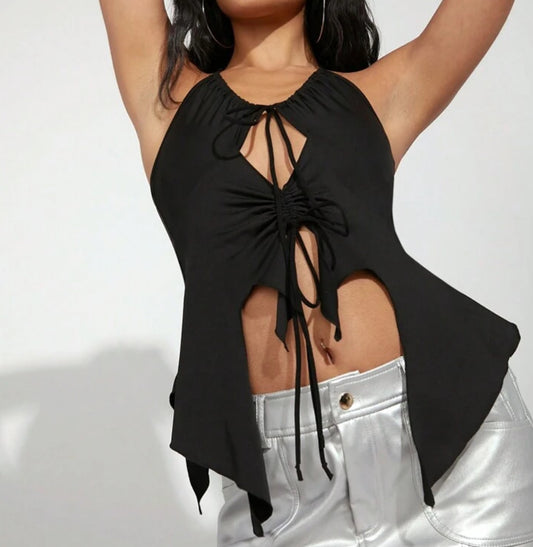 Cutout flowy top