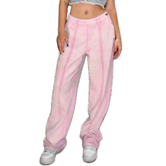 Pink Straight Jeans
