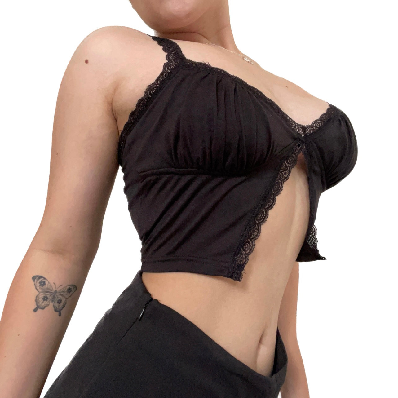 Lace Black Crop Top