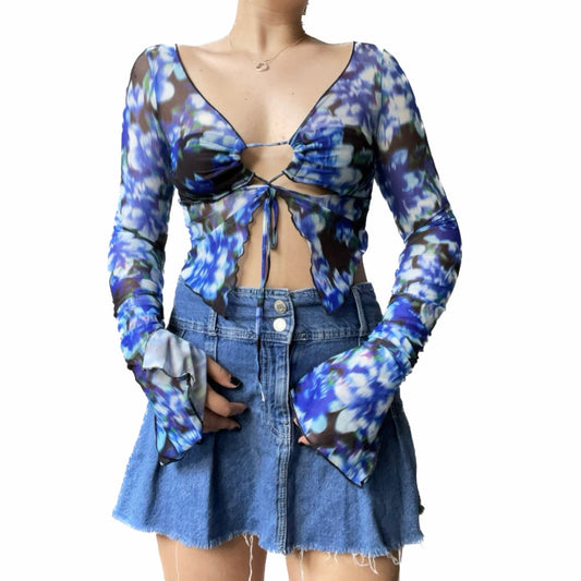 Blue Flowers Top