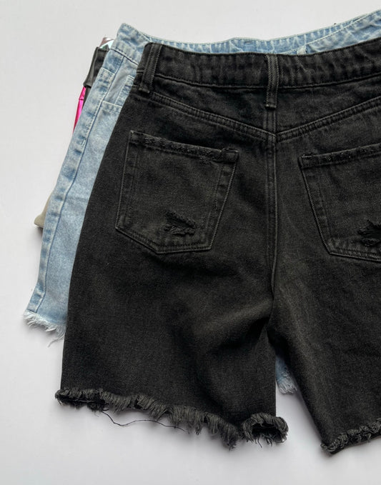 Long Black Shorts