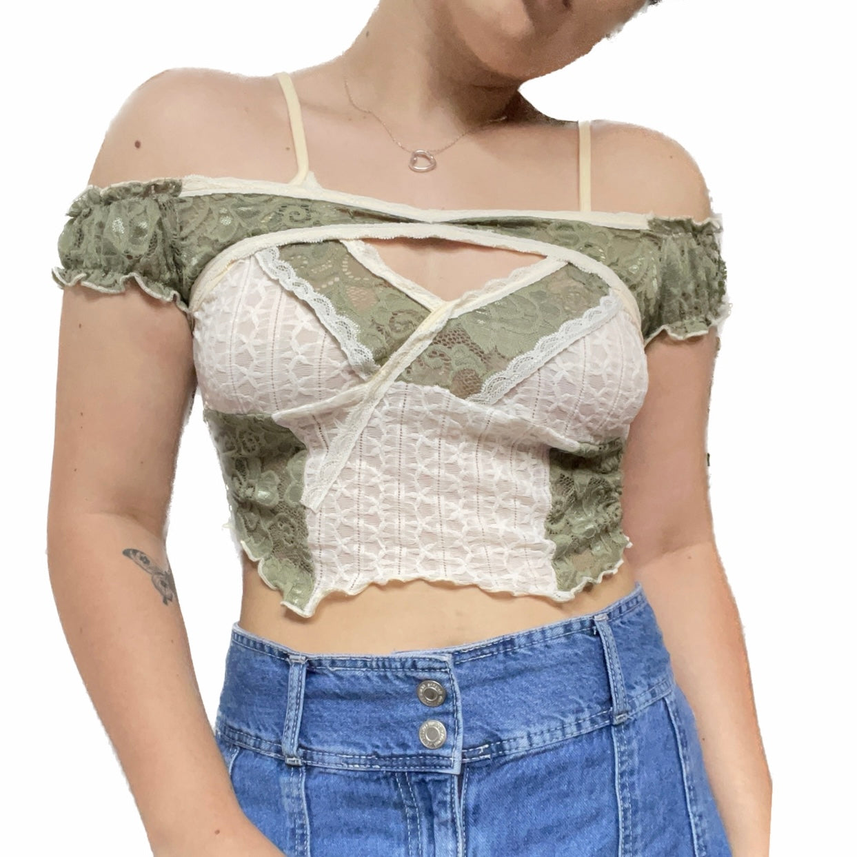 Lacey Green Top