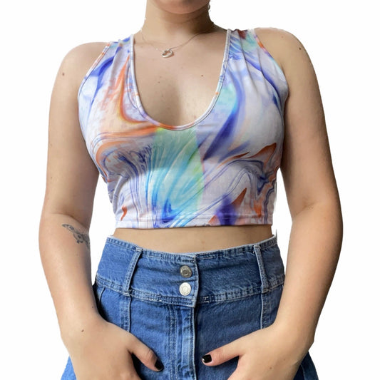 Marble Rainbow Top