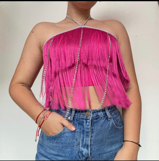 Fringe and Rhinestones Top